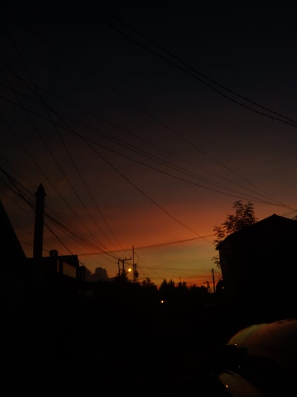 Twilight observed over Banda Aceh urban landscape