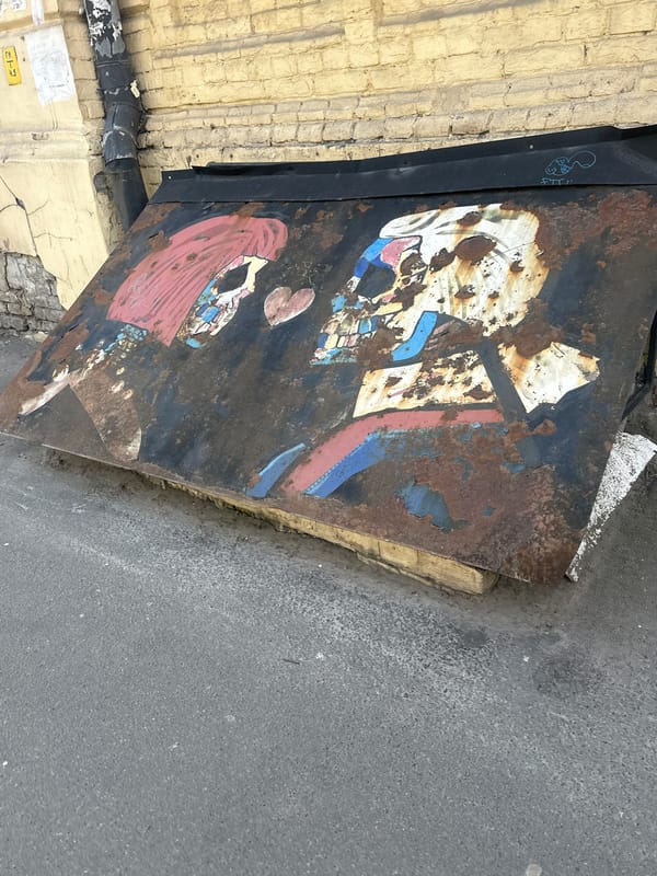 Street scenes documented in Kyiv neighborhood