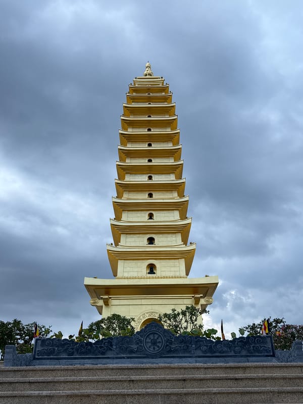 Golden pagoda at Khánh An Monastery documented in Vietnam