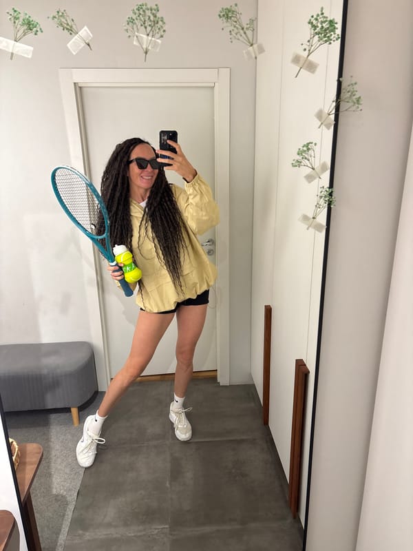Woman takes mirror selfies in Chaikovsky, Russia early morning