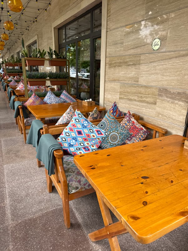 Early morning cafe scene documented in Bishkek
