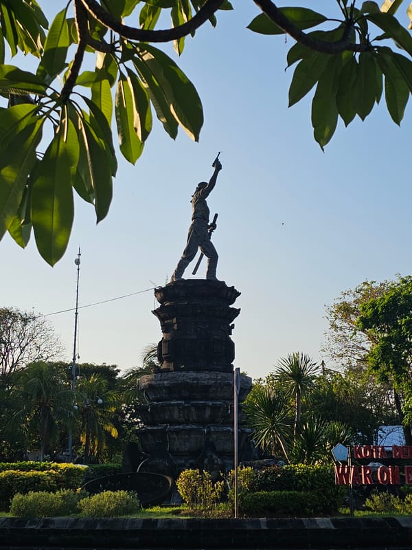 Up close with Denpasar's Puputan Badung Monument at sunrise