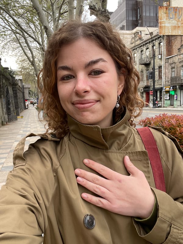 Ordinary street life captured in central Tbilisi