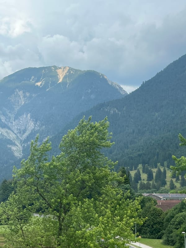 Alpine views and plush toys from a Garmisch-Partenkirchen balcony