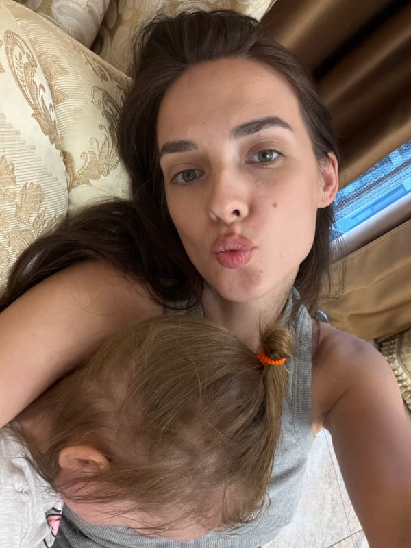 Cozy selfie moment with a baby in Ufa, Russia