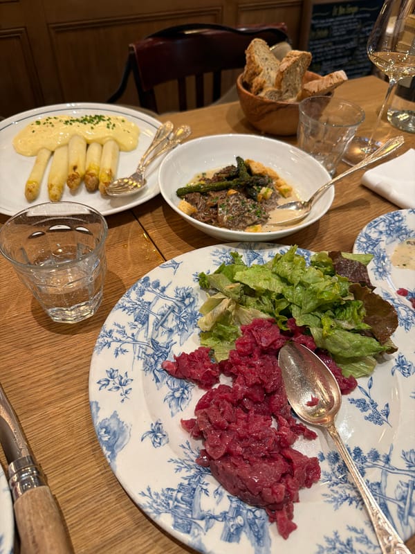 Evening dinner documented at Felini restaurant in Paris
