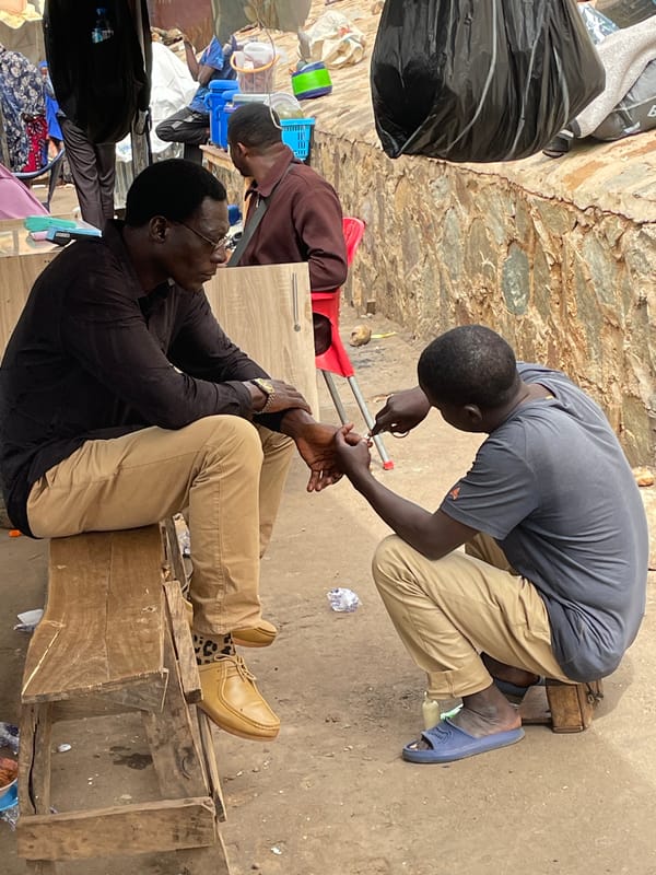 Morning street life and commerce observed in Bukuru Nigeria
