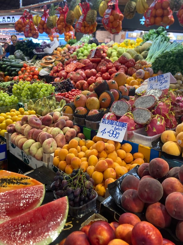 Inside La Boqueria Market, Barcelona's famous food hall