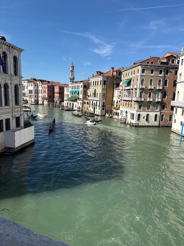 Venice canals observed from multiple angles during afternoon