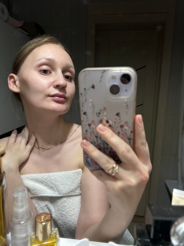 Woman takes bathroom selfie in Ufa, Russia