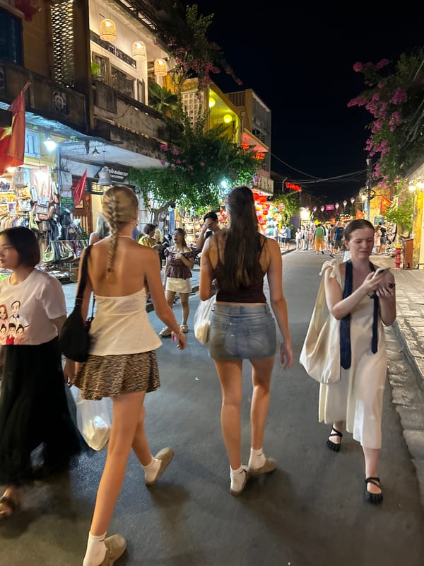 A busy night on Hội An's lantern-lit Ancient Town streets