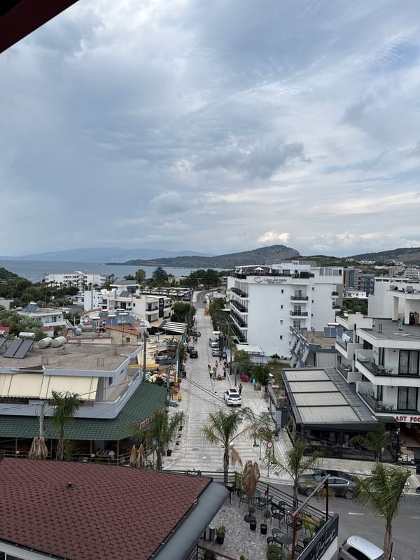 Overcast day captured in Albanian coastal town Ksamil