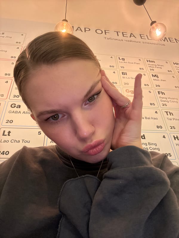 Tea shop patrons pose, sample brews in Belgrade evening