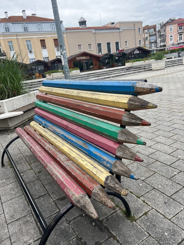 Art installations and landmarks documented across Burgas, Bulgaria