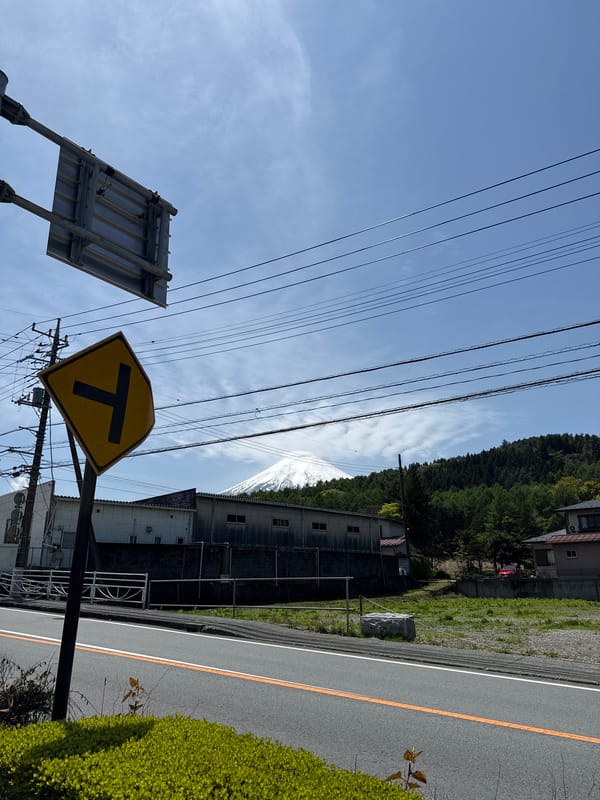 Daylight roadside scene observed in Fujiyoshida, Japan