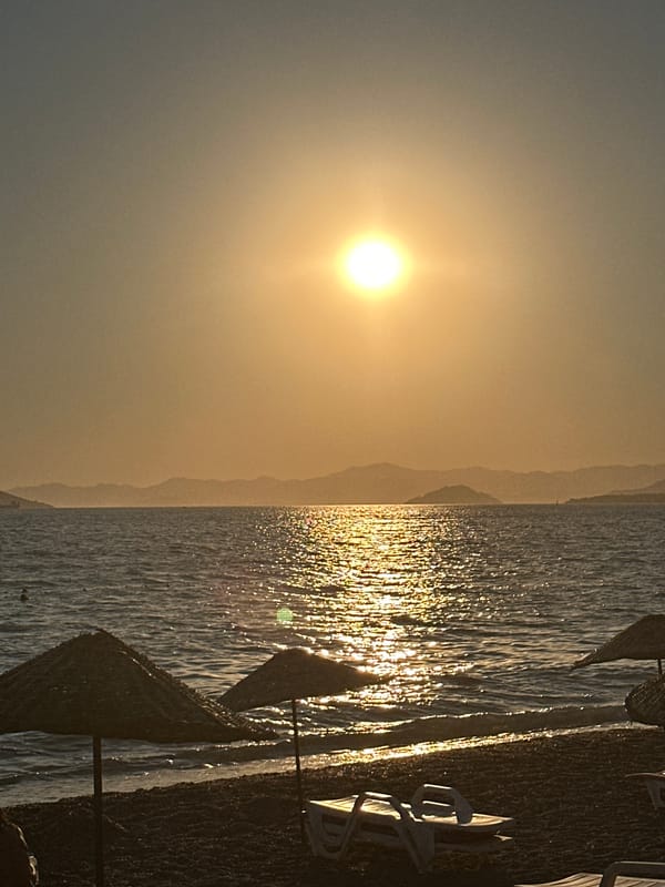 Sunset beach afternoon in Fethiye, Turkey
