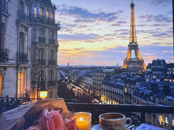 Bonfire hangout and Paris travel memories from a summer evening