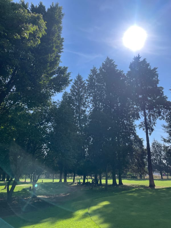 Afternoon golf outing documented in Cholula, Mexico