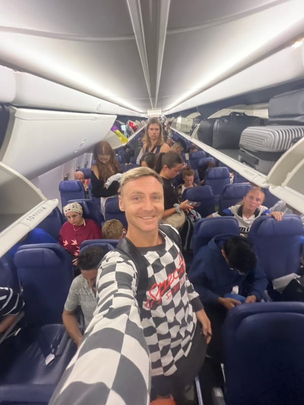 Passenger spotted aboard commercial flight in Kuta, Indonesia