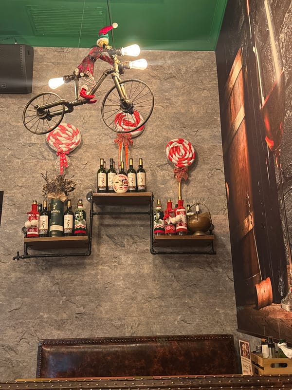 Restaurant interior documented in Craiova, Romania