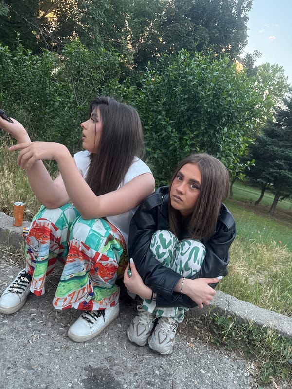 Young people gather for outdoor photo session in Blagoevgrad