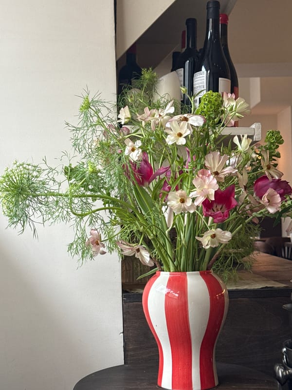 Flower arrangement observed on Moscow table surface