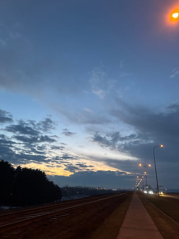 Evening motorcycle ride documented with Samoyed dog in Chaikovsky
