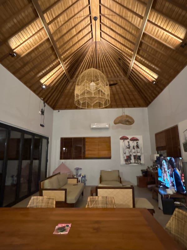 An evening at home in Mengwi, medals, Lego, and poolside calm