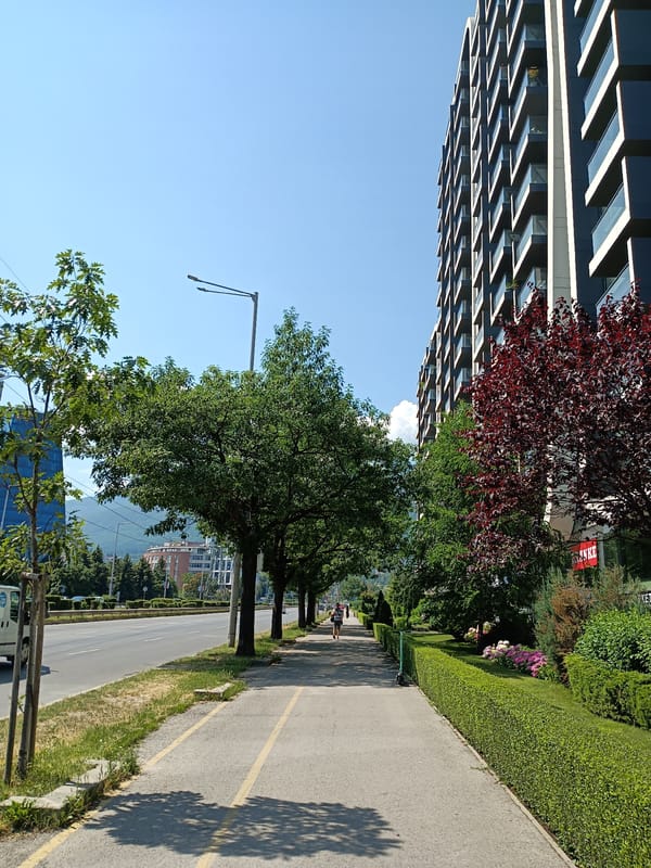 Morning loop through a modern Sofia business district