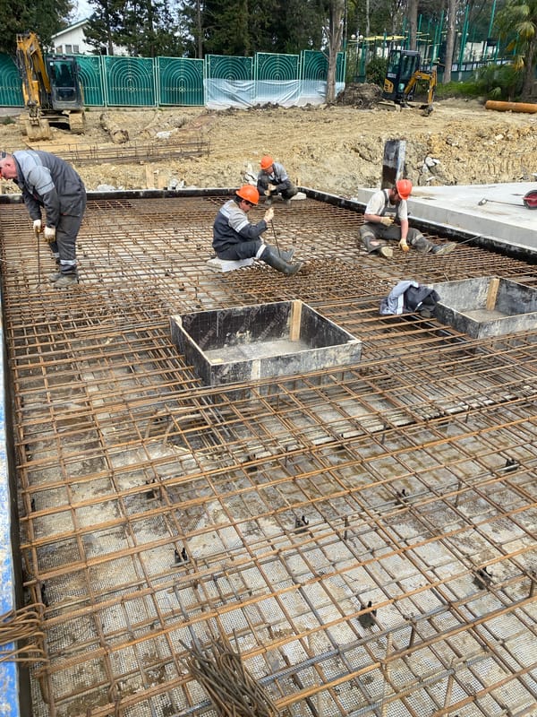Morning construction activity documented across multiple Sochi sites