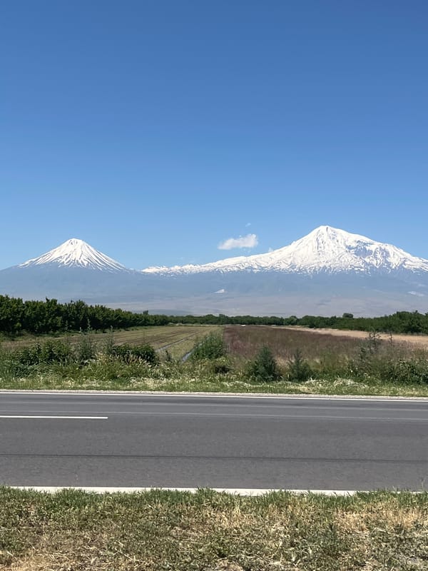 Drive through Ararat, Armenia captures Mount Ararat and roadside life