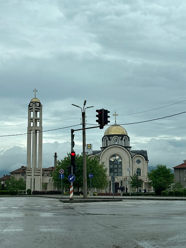 Orthodox Church with Golden Dome Observed in Montana, Bulgaria
