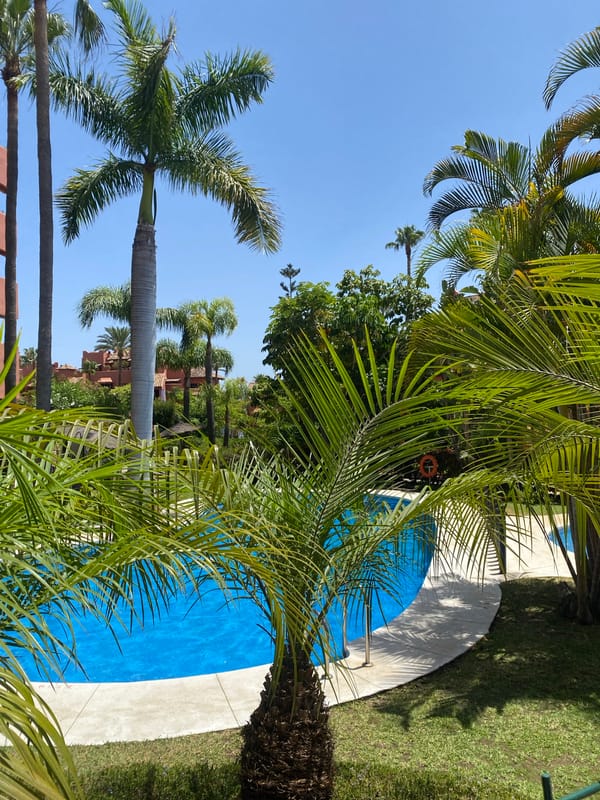 Sunny afternoon at a Costa del Sol resort complex