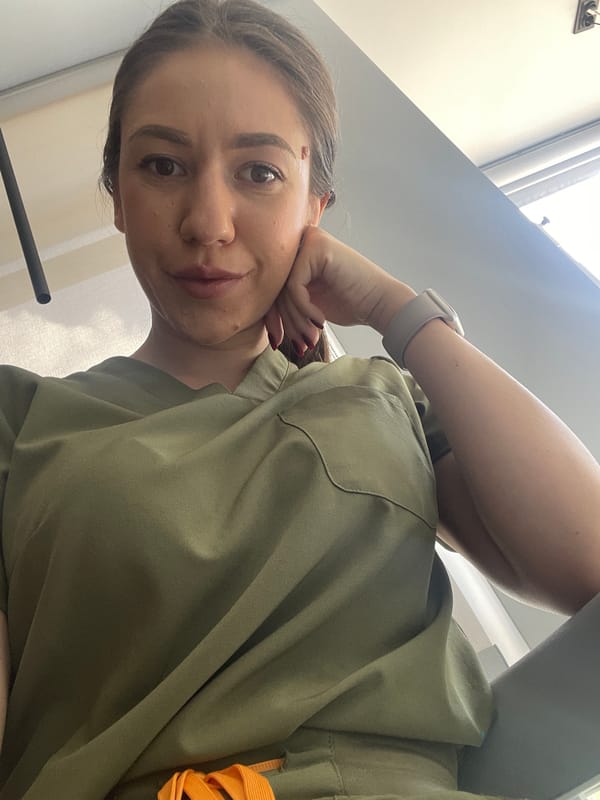 Woman takes selfie in Sofia wearing smartwatch