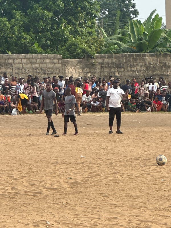 Community soccer match draws crowds in Umuode, Nigeria