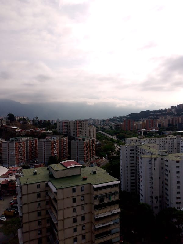 Overcast day in Caracas: cityscape views and decorative pancakes