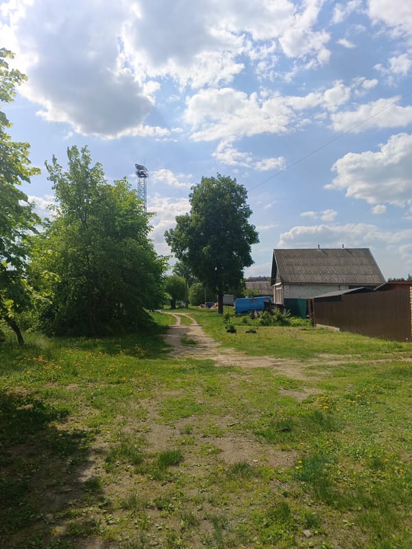 Rural life and railway infrastructure documented in Andreyevo, Russia