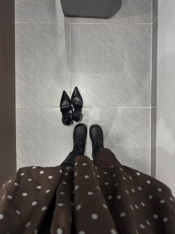 Candid moments in Nha Trang: a playful close-up and a shoe detail