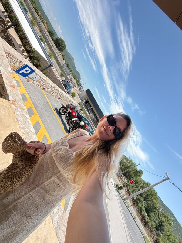 Tourist documents Montenegro visit through series of restaurant selfies