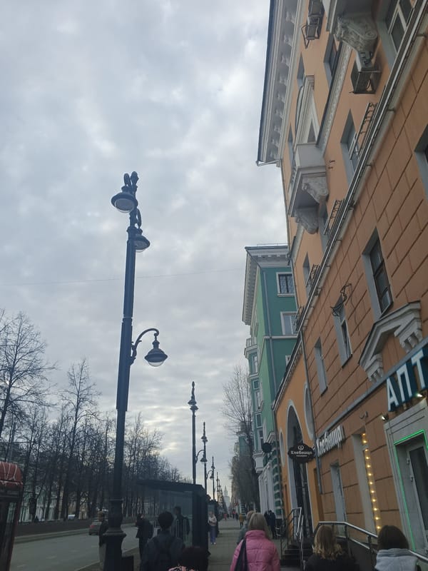 Early morning street scenes captured across Perm, Russia