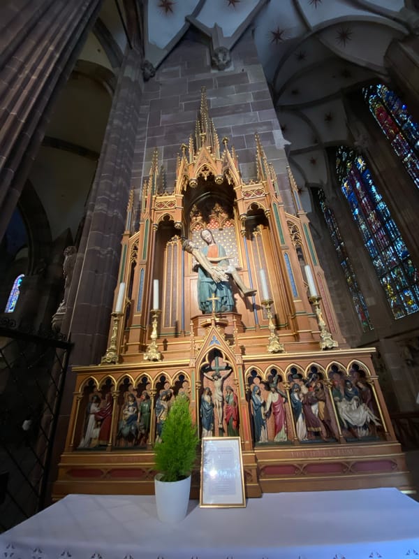 Tourist documents Strasbourg Cathedral's Gothic treasures and astronomical clock