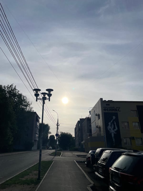 Sunny street scenes documented in Izhevsk, Russia