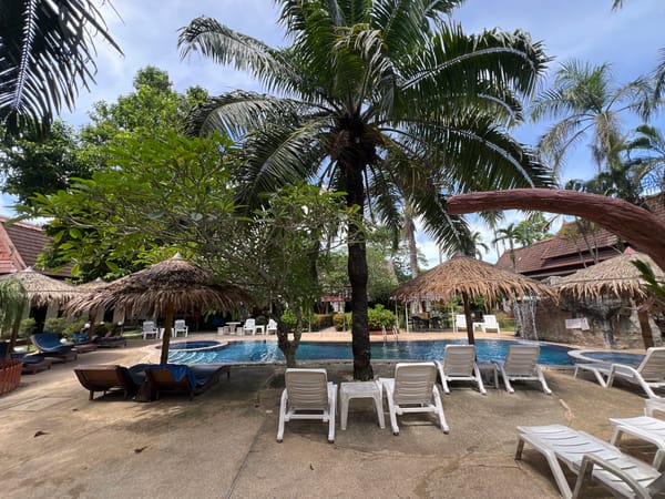 Morning at a Chalong resort pool, sauna, and surroundings
