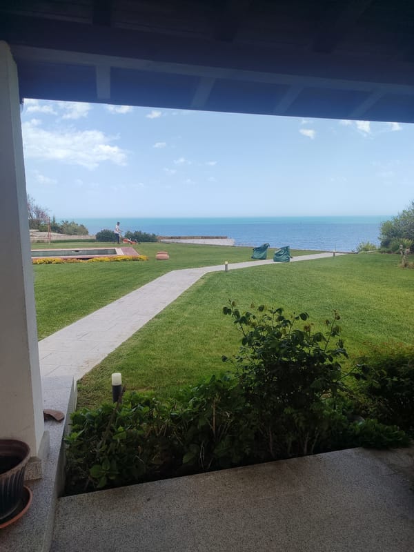 Lawn maintenance observed at seaside property in Lozenets, Bulgaria