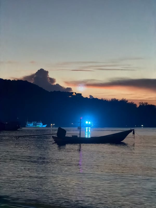 Evening scenes documented across Koh Phangan island beaches