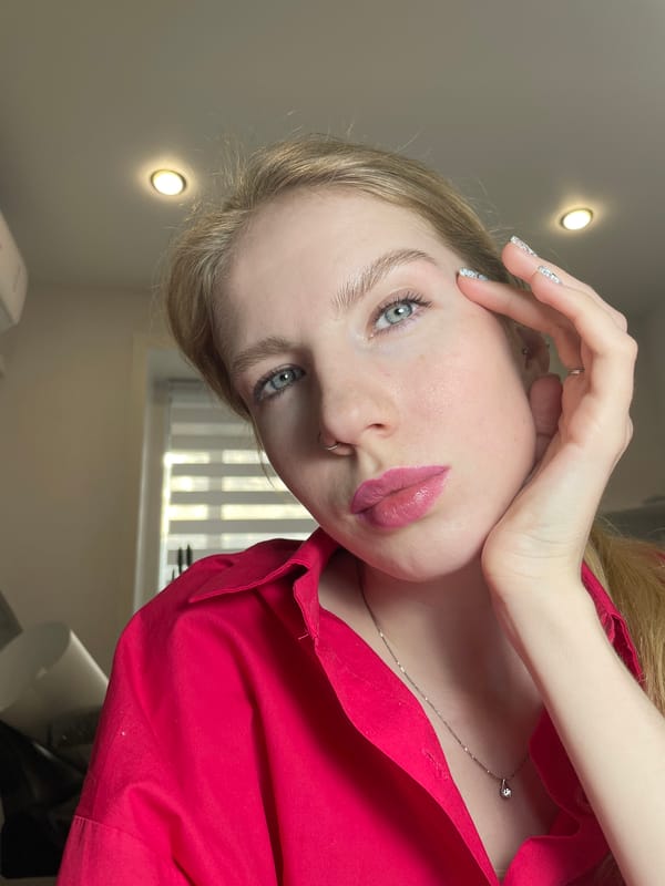 Young blonde person photographed in casual portraits in Izhevsk