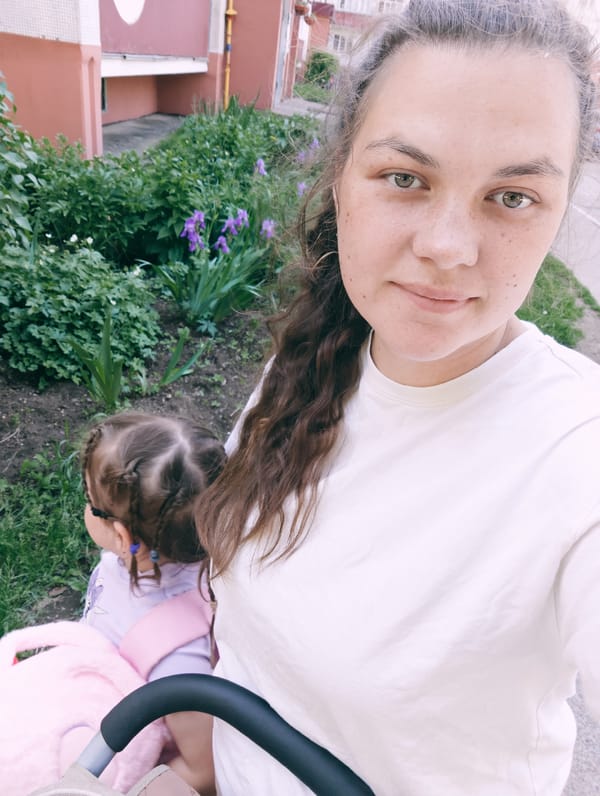 Family enjoys morning playground time in Chaikovsky, Russia