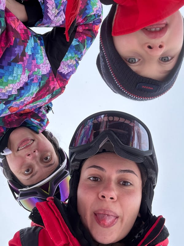 Family ski outing documented at Ayas resort, Italy