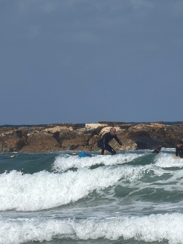 Morning surf session observed along Tel Aviv coastline