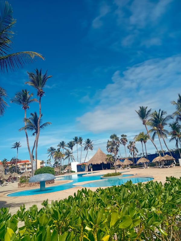 Resort pool scene captured at Playa El Agua beach destination